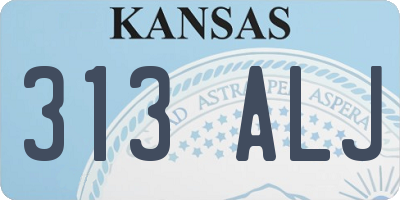 KS license plate 313ALJ