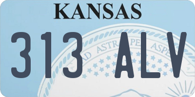 KS license plate 313ALV