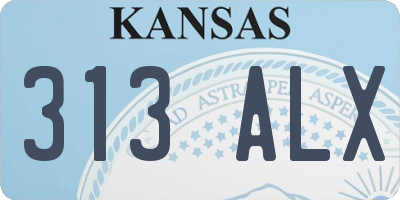 KS license plate 313ALX