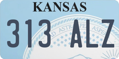 KS license plate 313ALZ
