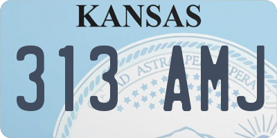 KS license plate 313AMJ