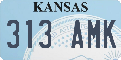 KS license plate 313AMK