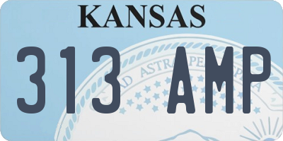 KS license plate 313AMP