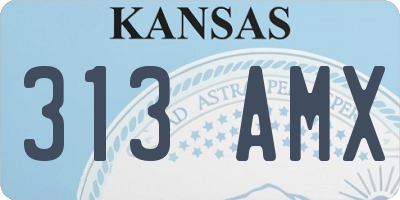 KS license plate 313AMX