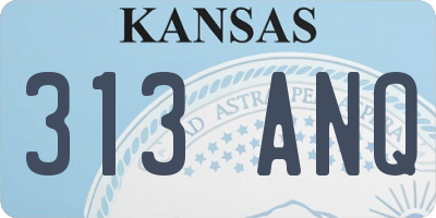 KS license plate 313ANQ