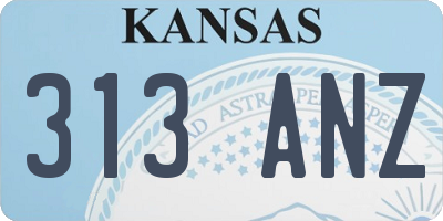 KS license plate 313ANZ