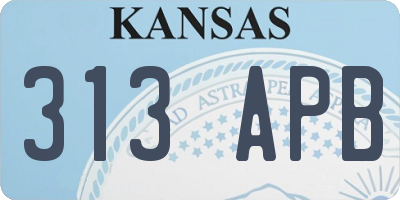 KS license plate 313APB