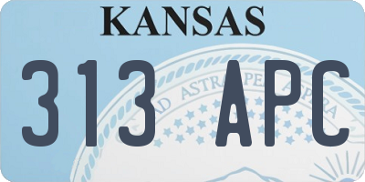 KS license plate 313APC