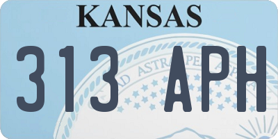 KS license plate 313APH