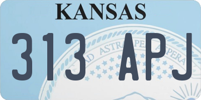 KS license plate 313APJ