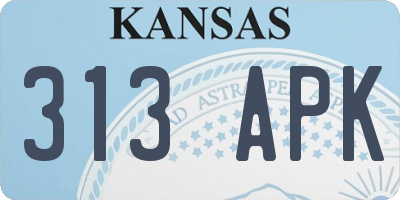 KS license plate 313APK