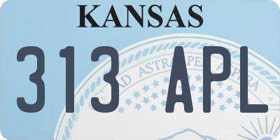 KS license plate 313APL