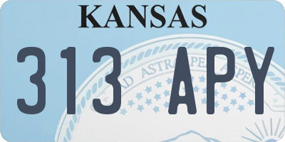 KS license plate 313APY