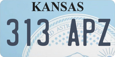 KS license plate 313APZ