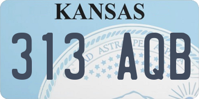 KS license plate 313AQB