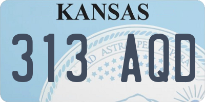 KS license plate 313AQD