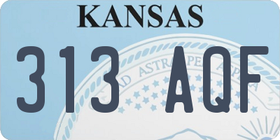 KS license plate 313AQF