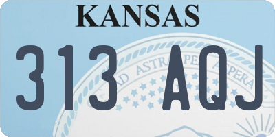 KS license plate 313AQJ