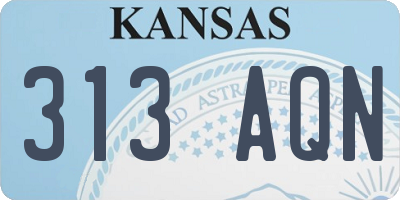 KS license plate 313AQN