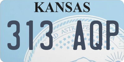 KS license plate 313AQP