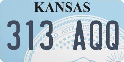 KS license plate 313AQQ