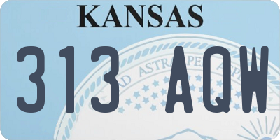 KS license plate 313AQW