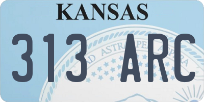 KS license plate 313ARC