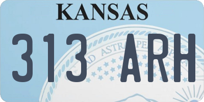 KS license plate 313ARH