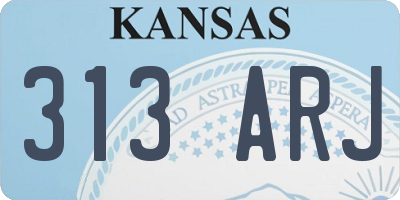 KS license plate 313ARJ