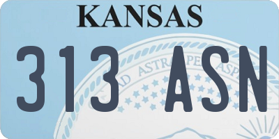 KS license plate 313ASN