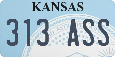 KS license plate 313ASS
