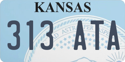 KS license plate 313ATA