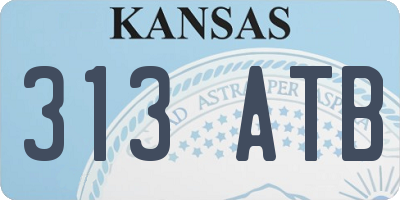 KS license plate 313ATB