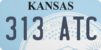 KS license plate 313ATC