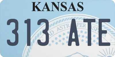 KS license plate 313ATE