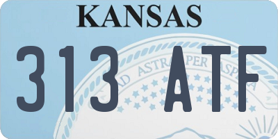 KS license plate 313ATF