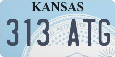 KS license plate 313ATG