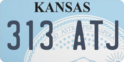 KS license plate 313ATJ