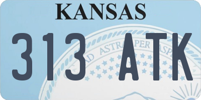 KS license plate 313ATK