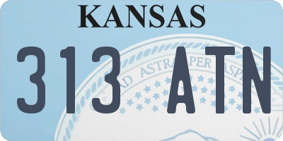 KS license plate 313ATN