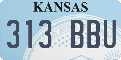 KS license plate 313BBU