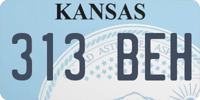 KS license plate 313BEH