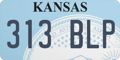 KS license plate 313BLP
