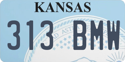 KS license plate 313BMW