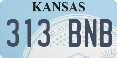 KS license plate 313BNB