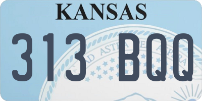 KS license plate 313BQQ
