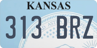 KS license plate 313BRZ