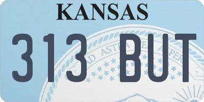 KS license plate 313BUT