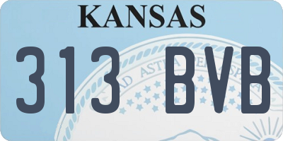 KS license plate 313BVB