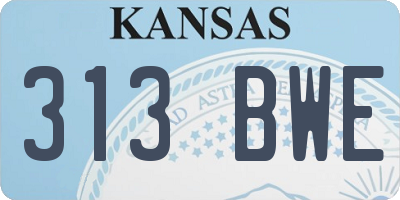 KS license plate 313BWE